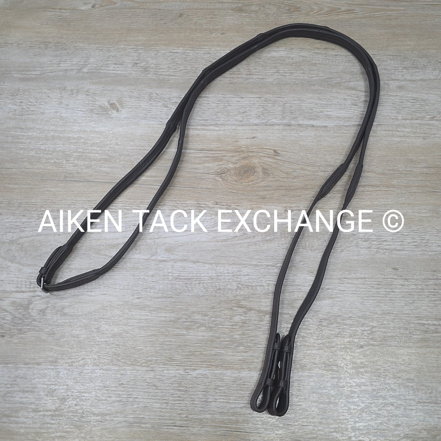 Flexible Fit Padded Leather Reins, Brown, Cob