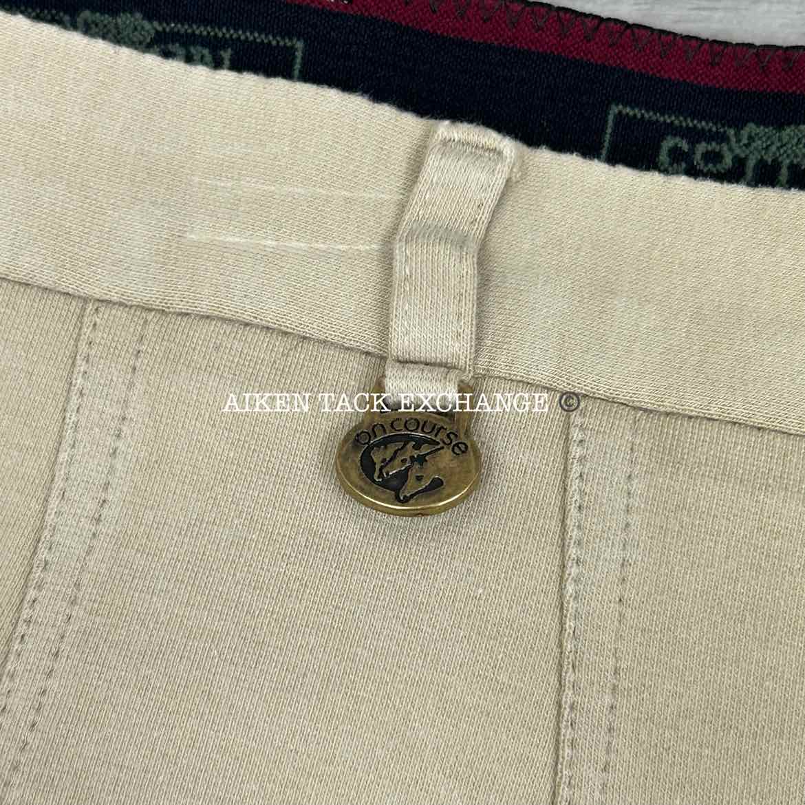 On Course Cotton Naturals Knee Patch Breeches, Size 36 L