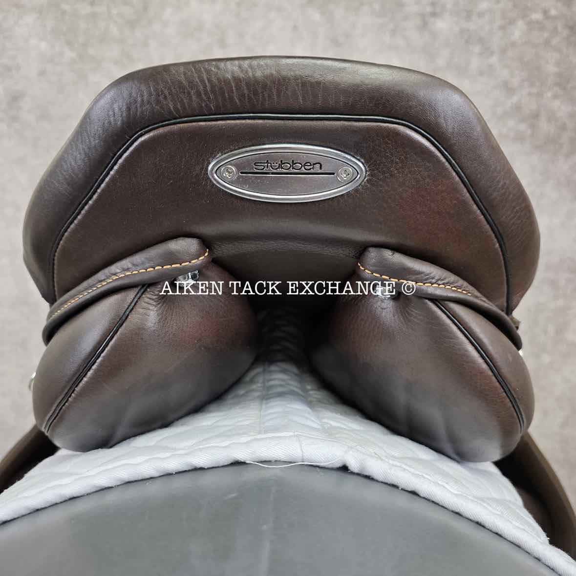 **SOLD** 2020 Stubben Phoenix Elite Jump Saddle, 17.5" Seat with Biomex, 28cm Tree - Medium, Wool Flocked Panels