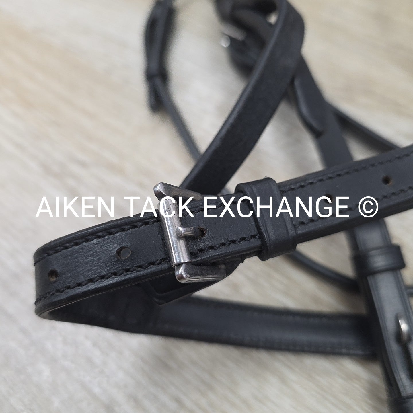 Bobby's English Tack Weymouth Double Bridle with Matching Rein Set, Black, Size