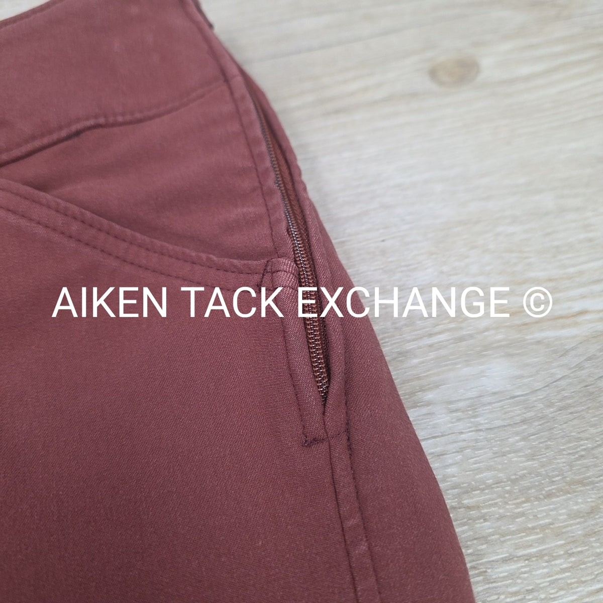 Tailored Sportsman Trophy Hunter Knee Patch Breeches, Redwood, Size 24