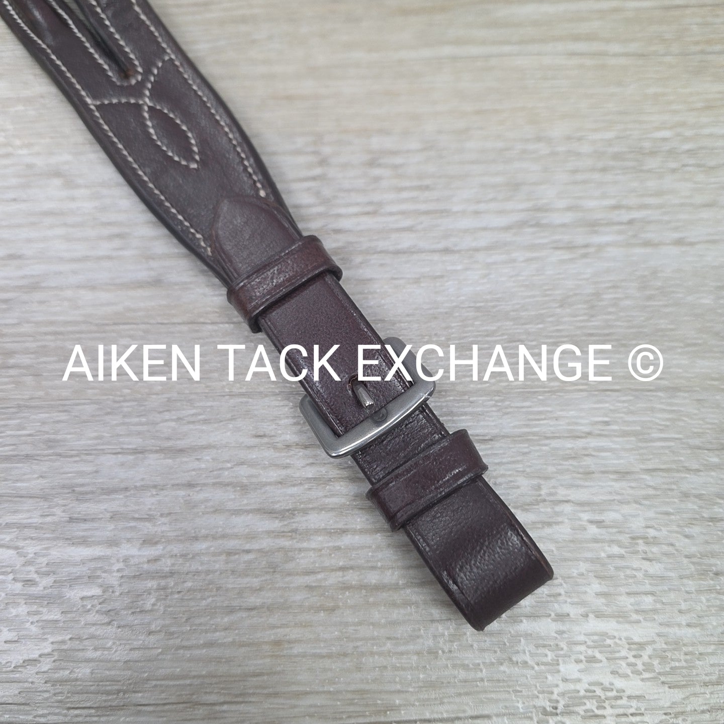 Fancy Stitched Round Raised Running Martingale Attachment, Brown