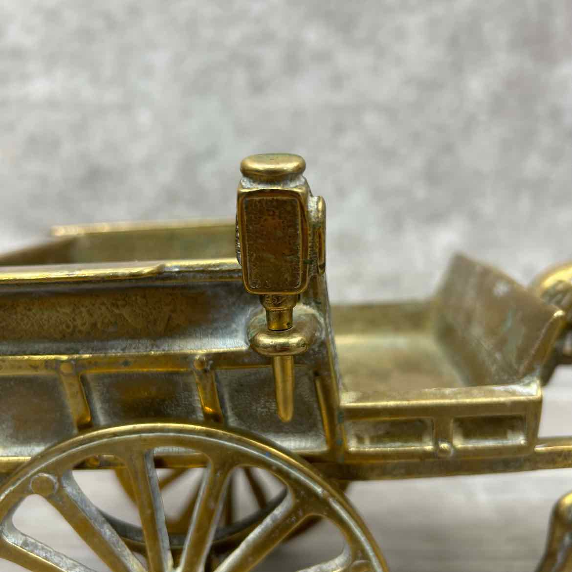 Brass Horse & Buggy Figurine