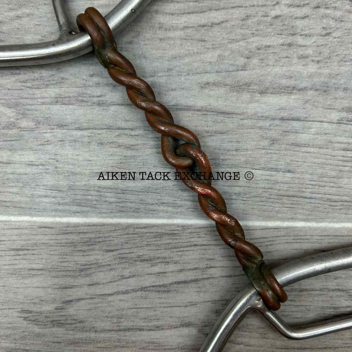 Single Joint Copper Twisted Wire Sliding Gag Bit 5" (No Curb Chain)
