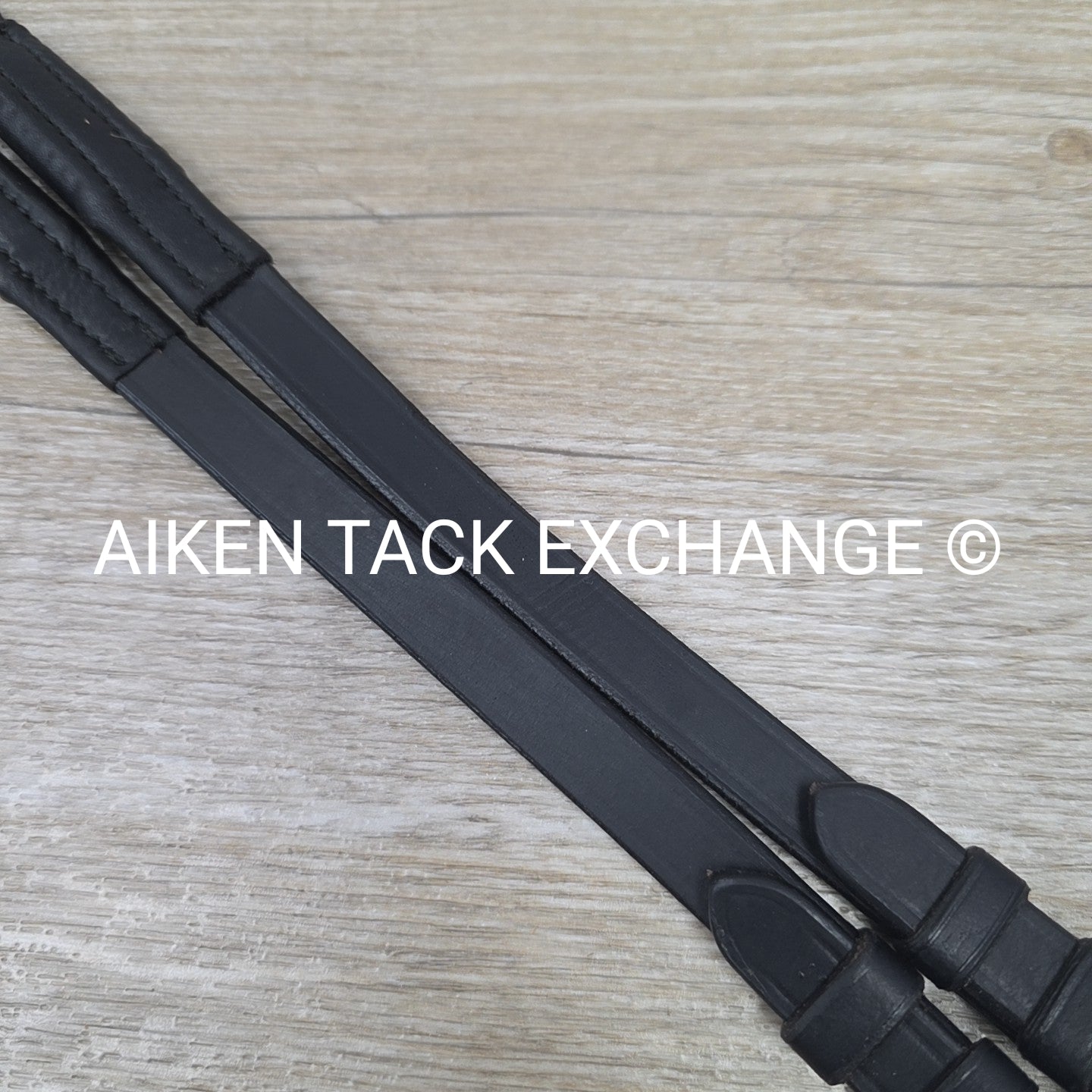 Correct Connect Sure Grip Rubber Reins with 4" Stops, Black, 48"