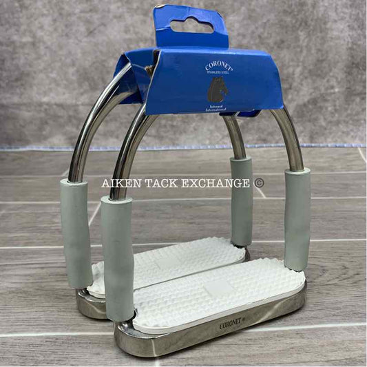Coronet Jointed Flex Stirrup Irons, 4.75"
