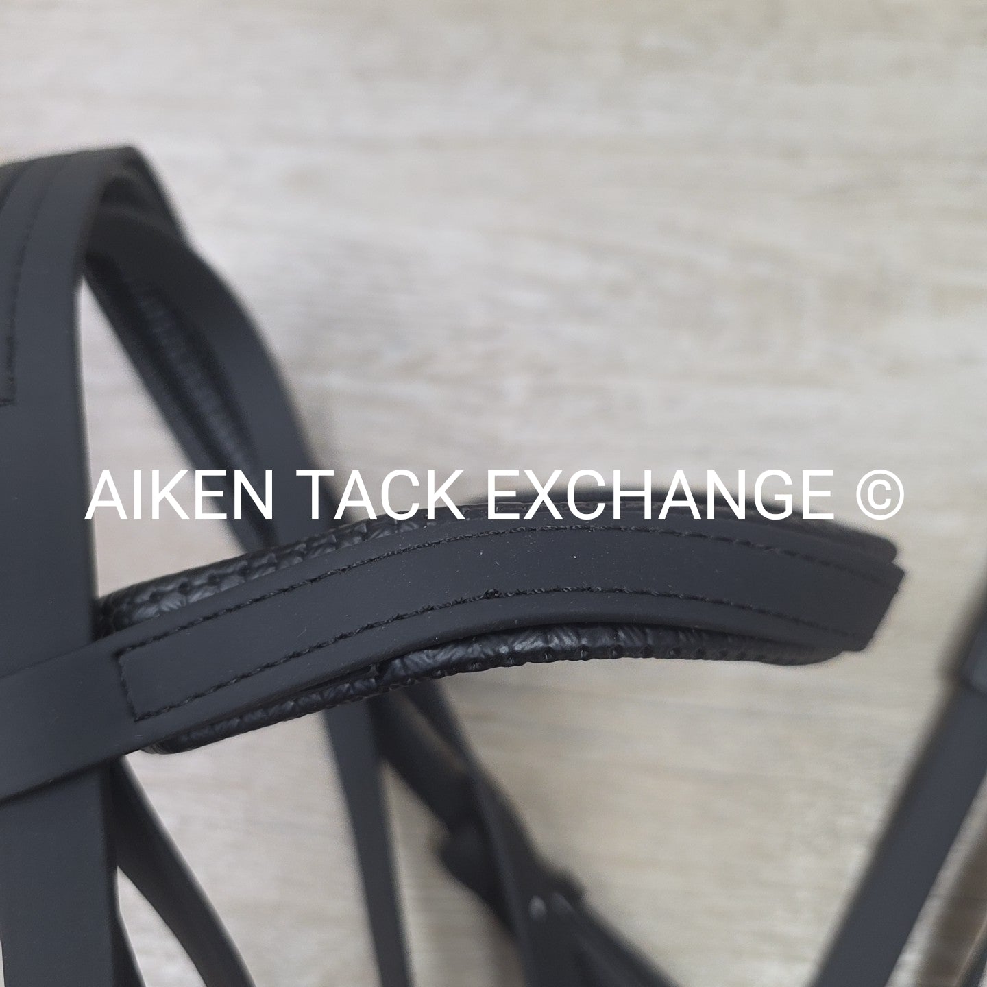 Biothane Bridle with Matching Rubber Grip Reins, Black, Size Large