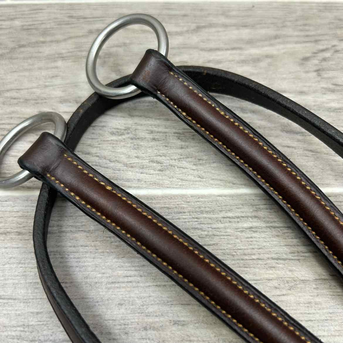 Bobby's English Tack Plain Raised Running Martingale, Brown, Size Full