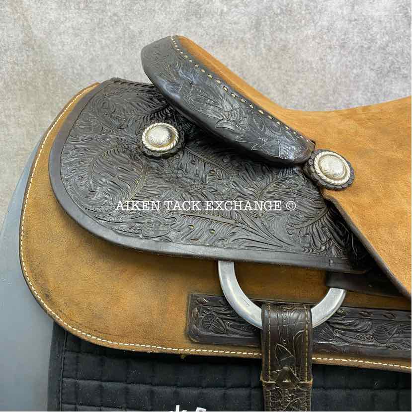 M.L. Leddy's Western Saddle, 16.5" Seat, Wide Tree - Full QH Bars