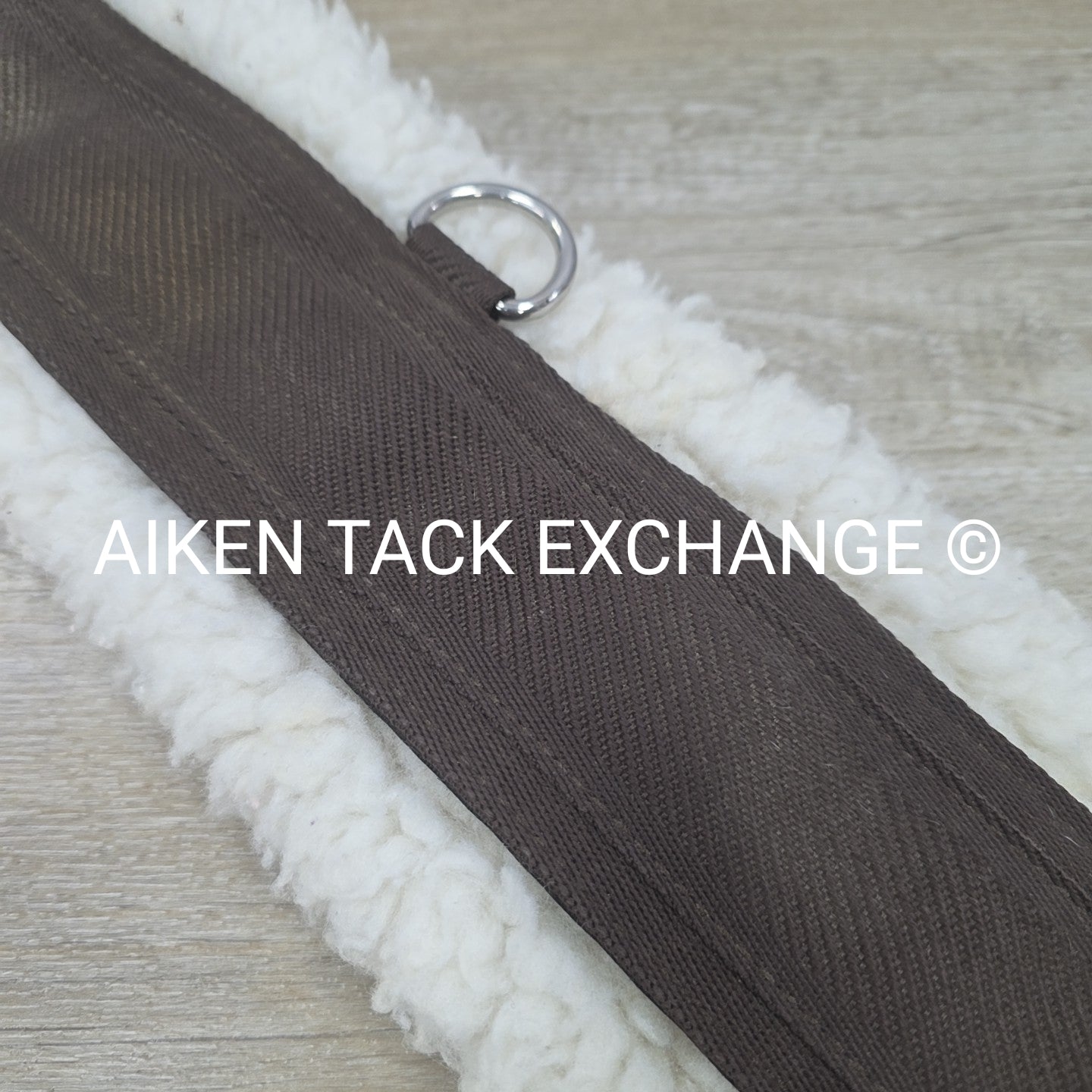 Oaklyn Removable Fleece Double End Elastic Girth, Brown, Size 40"