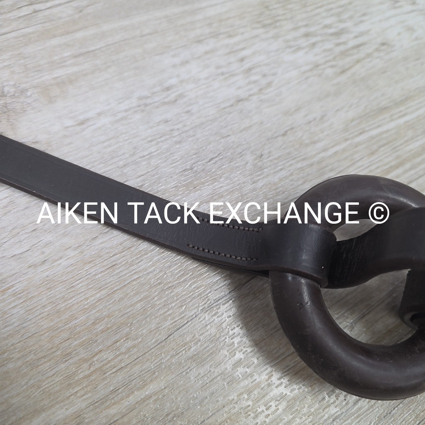 Rubber Donut Leather Side Reins, Brown