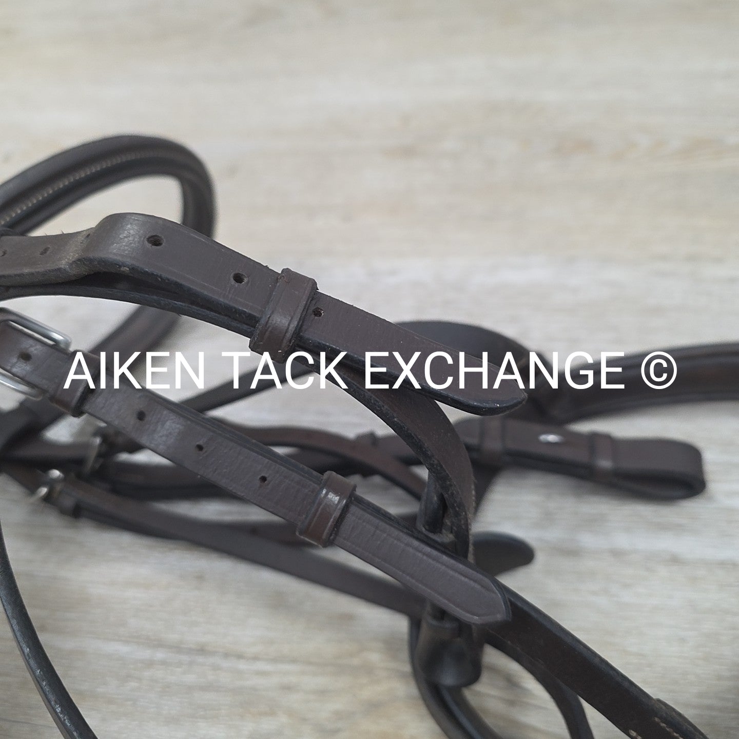 ExionPro Monocrown Fancy Stitched Bridle with Rubber Grip Reins, Brown, Size Ful