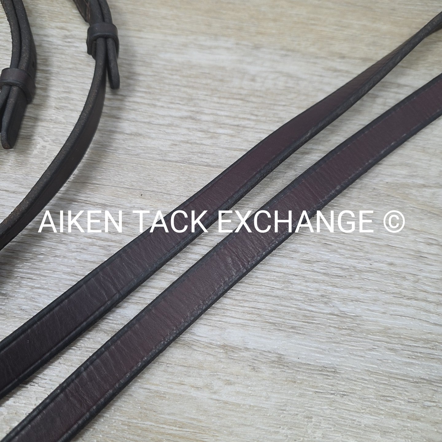 Nunn Finer Bridle Missing Noseband with Flat Leather Reins, Brown, Size Full