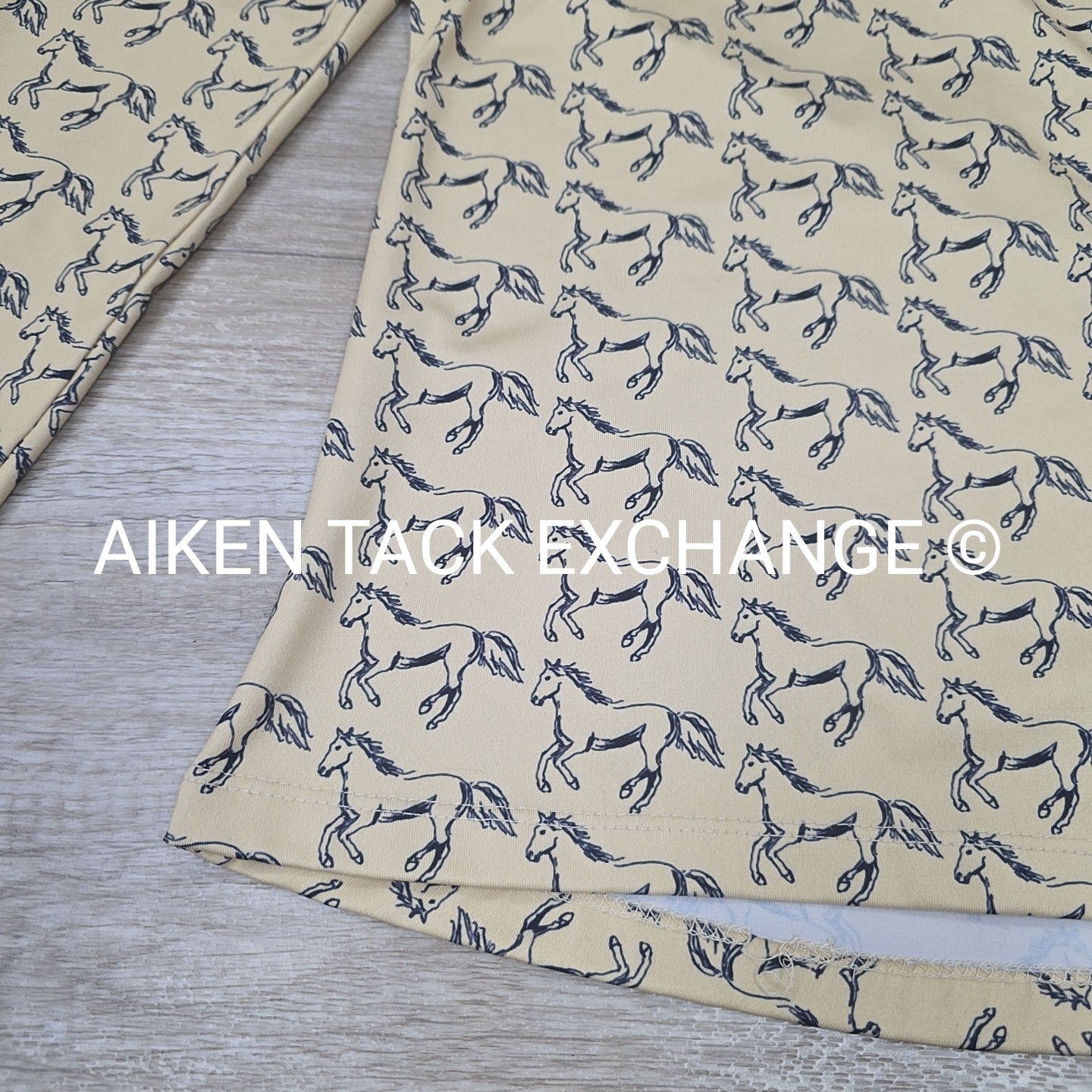 FITS Long Sleeve Winter Tech Shirt, Midnight Navy Horses, Women's Small