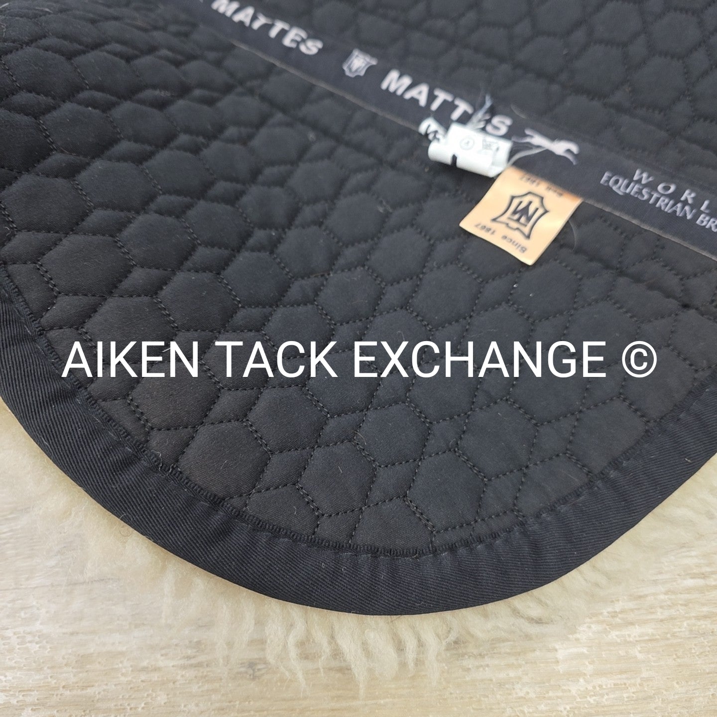 Mattes Gold 100% Woolpile Saddle Pad Half Pad, Size Large - VS