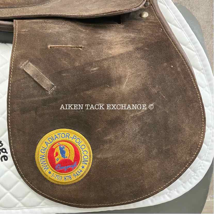 Gladiator Suede All Purpose Polo Saddle, 19" Seat, Medium Tree, Foam Panels