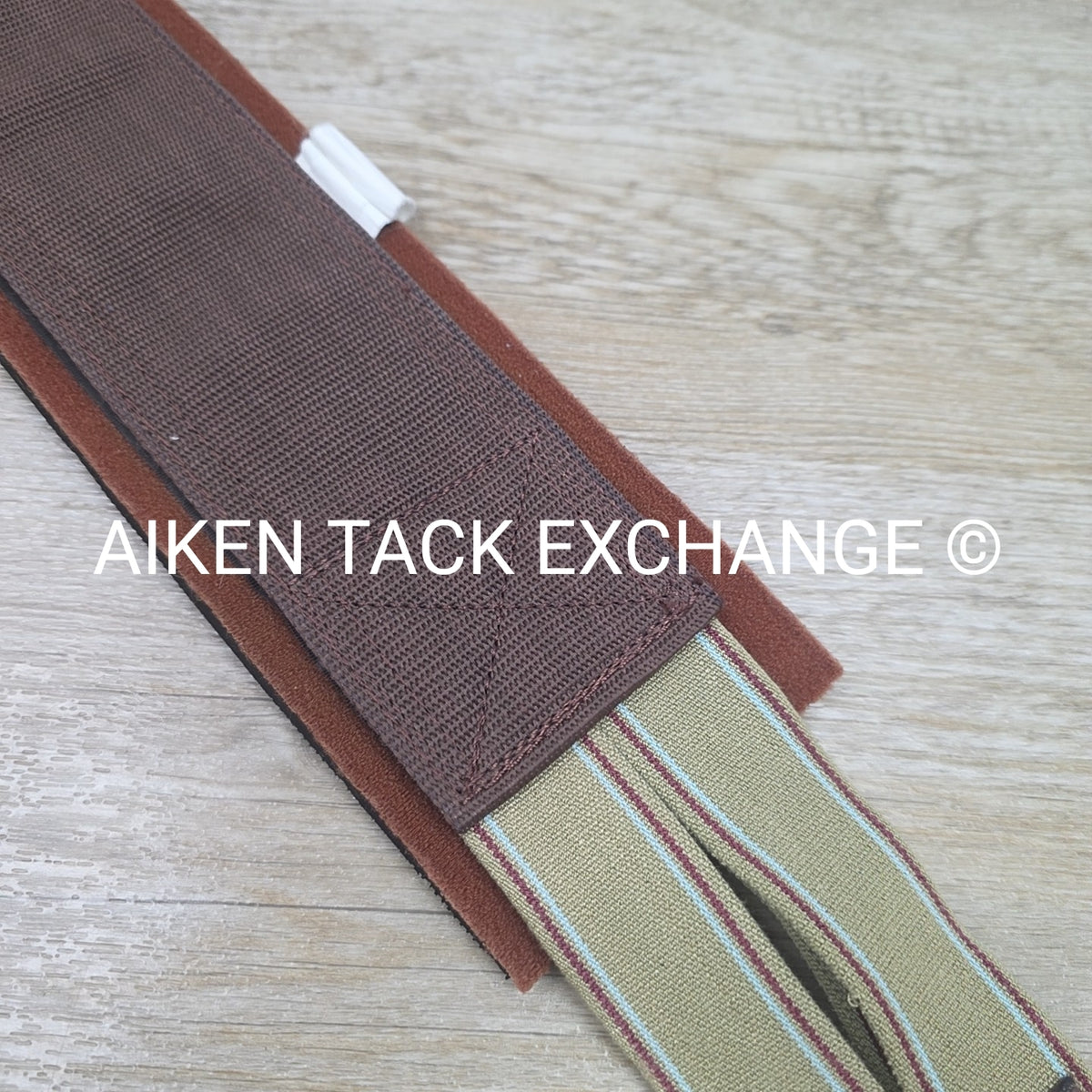 Neoprene Lined Double End Elastic Girth, Brown, Size 54"