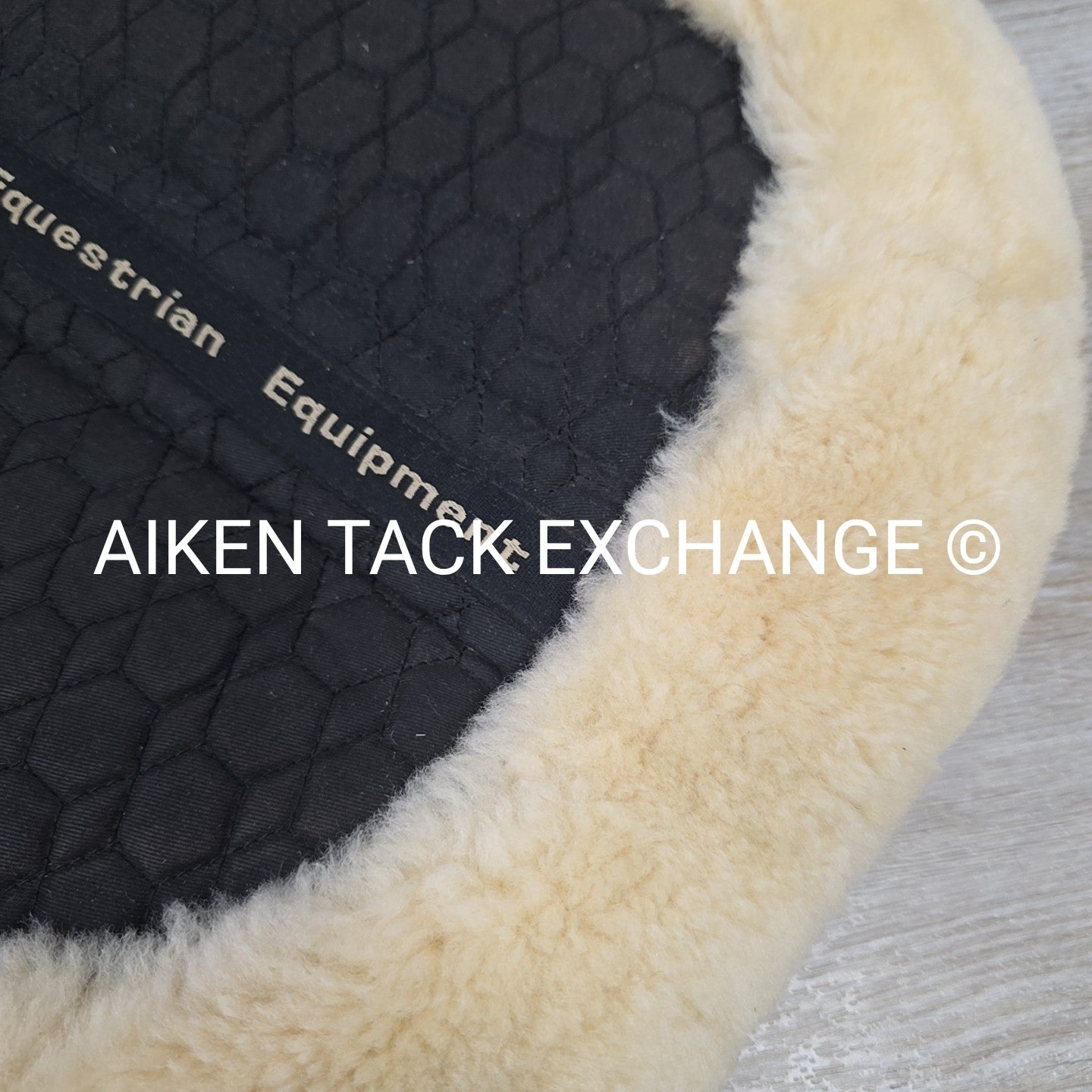 BR Equestrian Shimmable Sheepskin Half Pad, Size Full