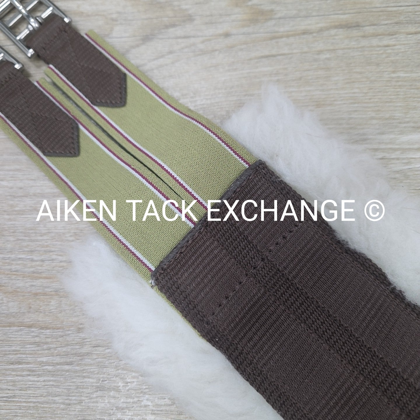Dover Saddlery Fleece Girth with Double End Elastic, Brown, 54"