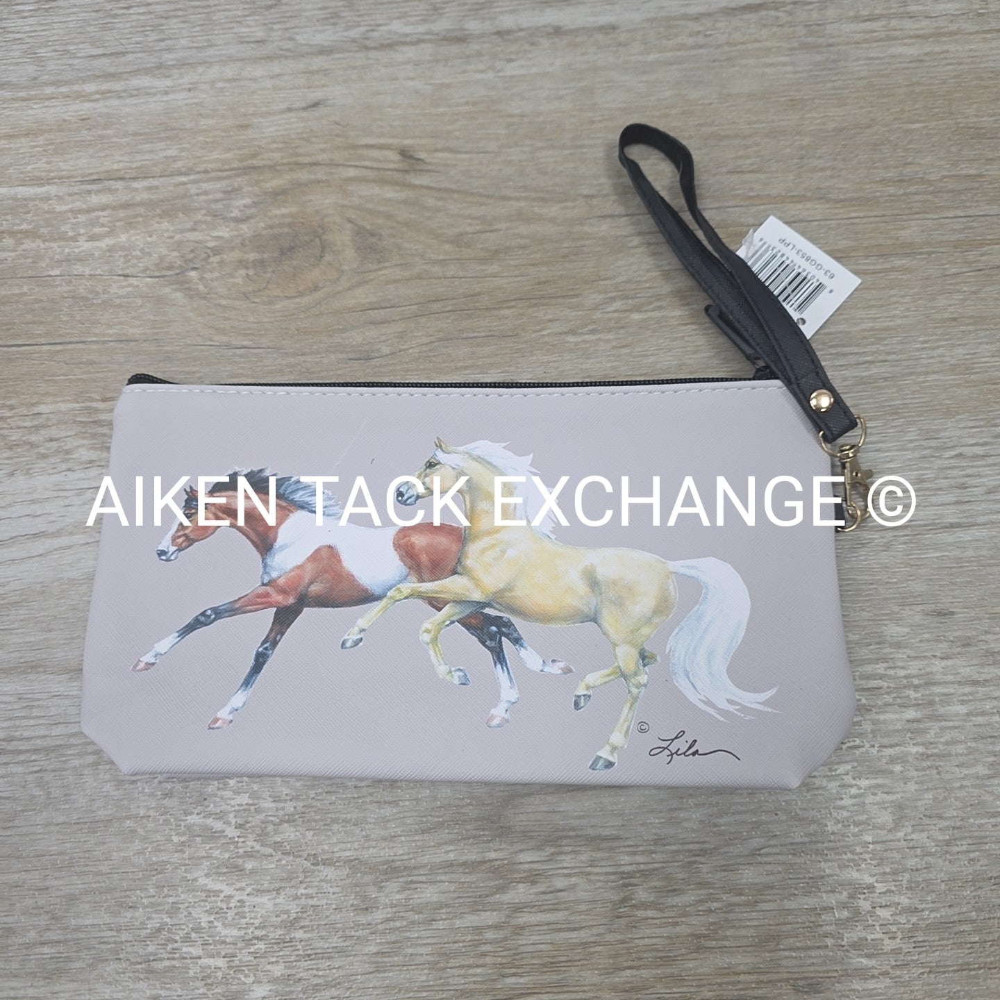AWST Int'l Lila Paint Palomino Medium Cosmetic Pouch with Wristlet