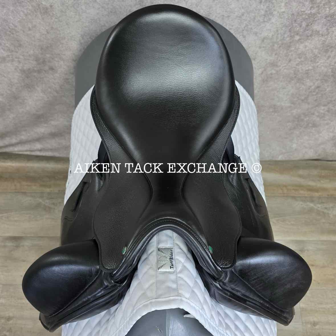 2023 Envy by Custom Saddlery Aurora Monoflap Dressage Saddle, 17.5" Seat, Adjustable Tree, Wool Flocked Panels