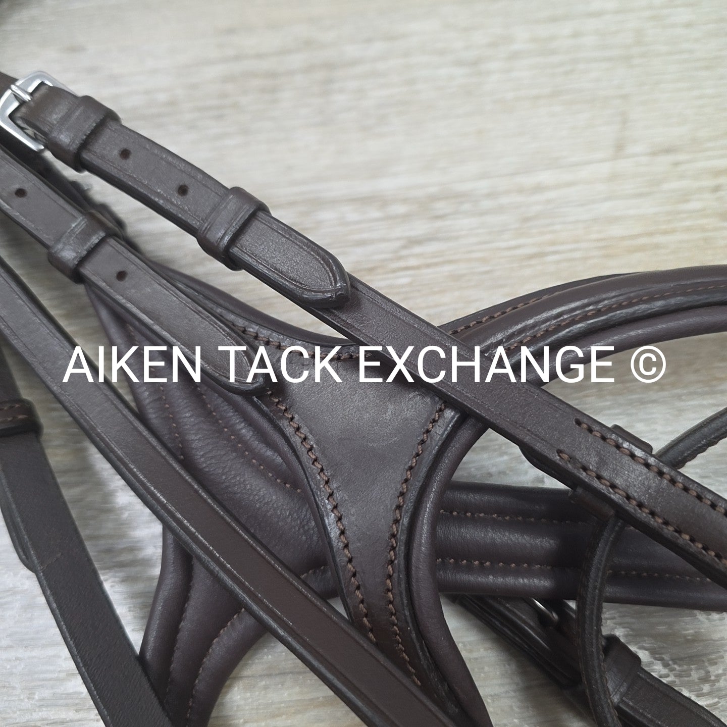 Ergonomic Figure 8 Bridle, No Reins, Brown, Size Full