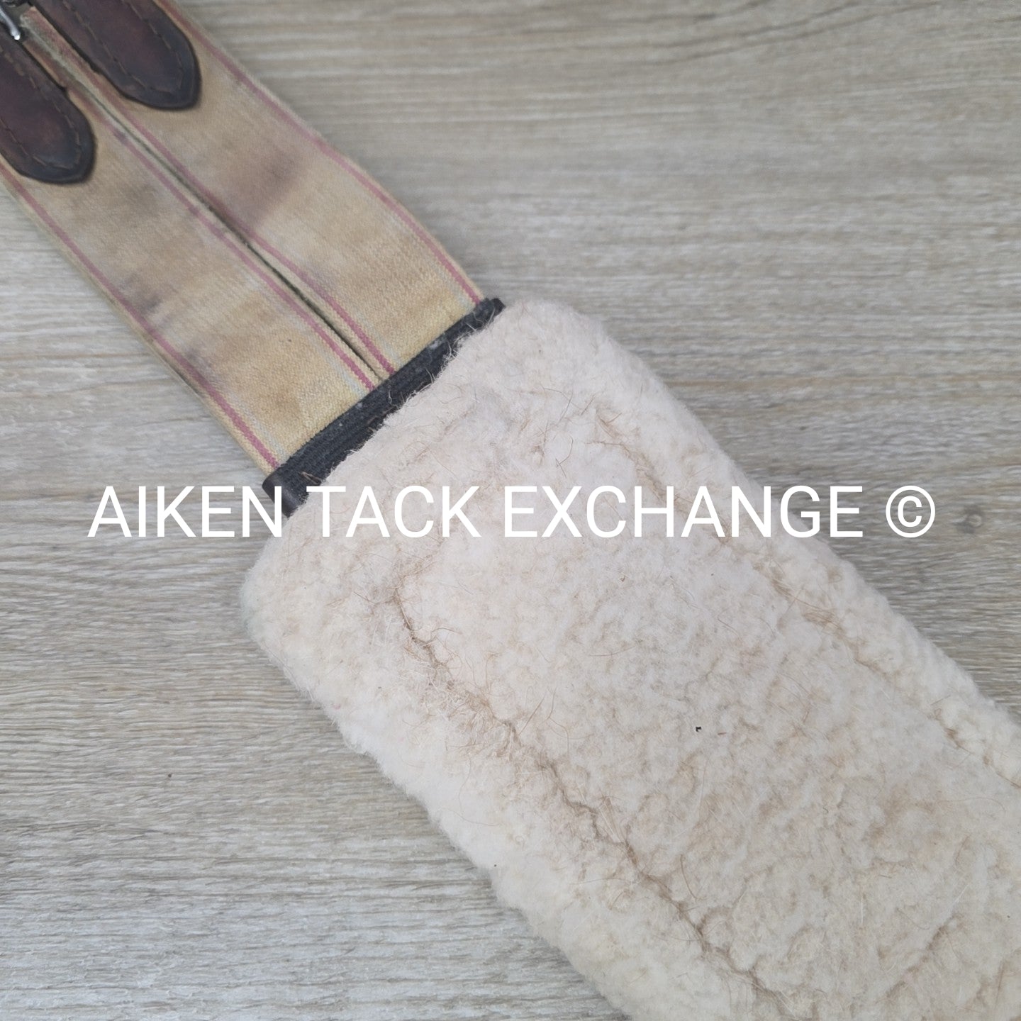 Edgewood Girth with Velcro Fleece & Double End Elastic, Brown, 56"