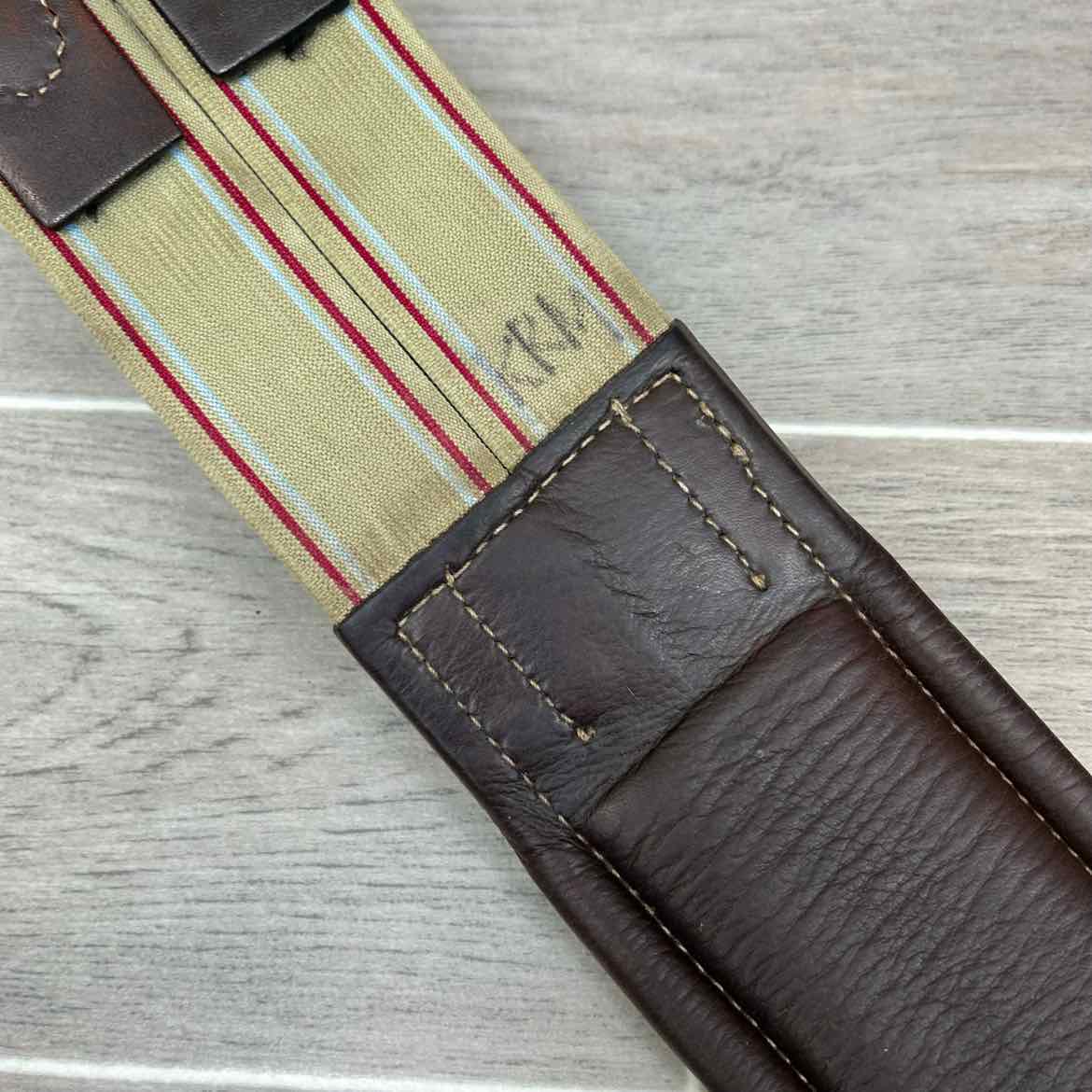 M. Toulouse Double Elastic Girth, Brown, 52"