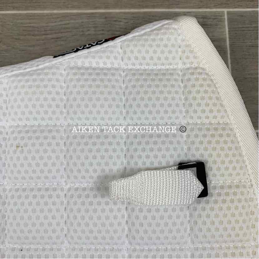 Catago FIR-Tech (Far Infrared Rays) Dressage Saddle Pad, White, Brand New