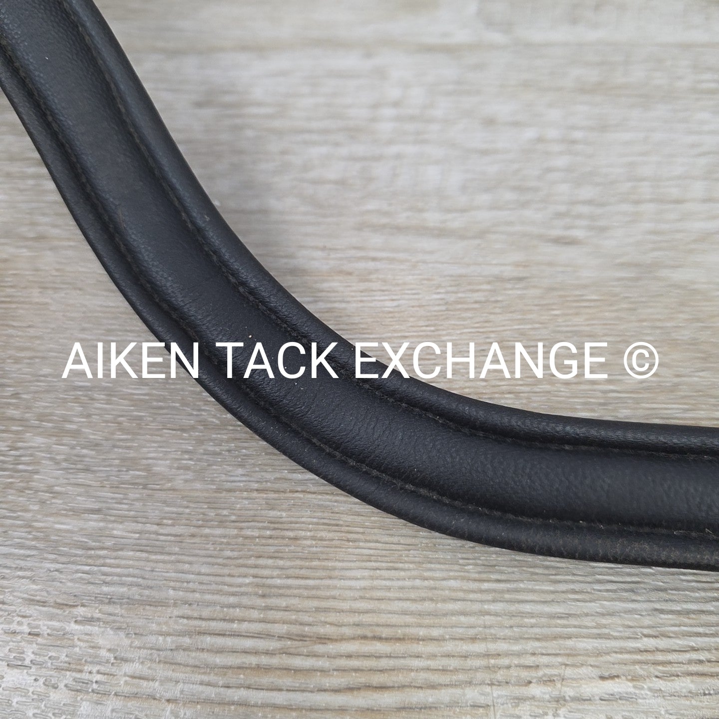 Curved Padded Bling Browband, Black, 17"