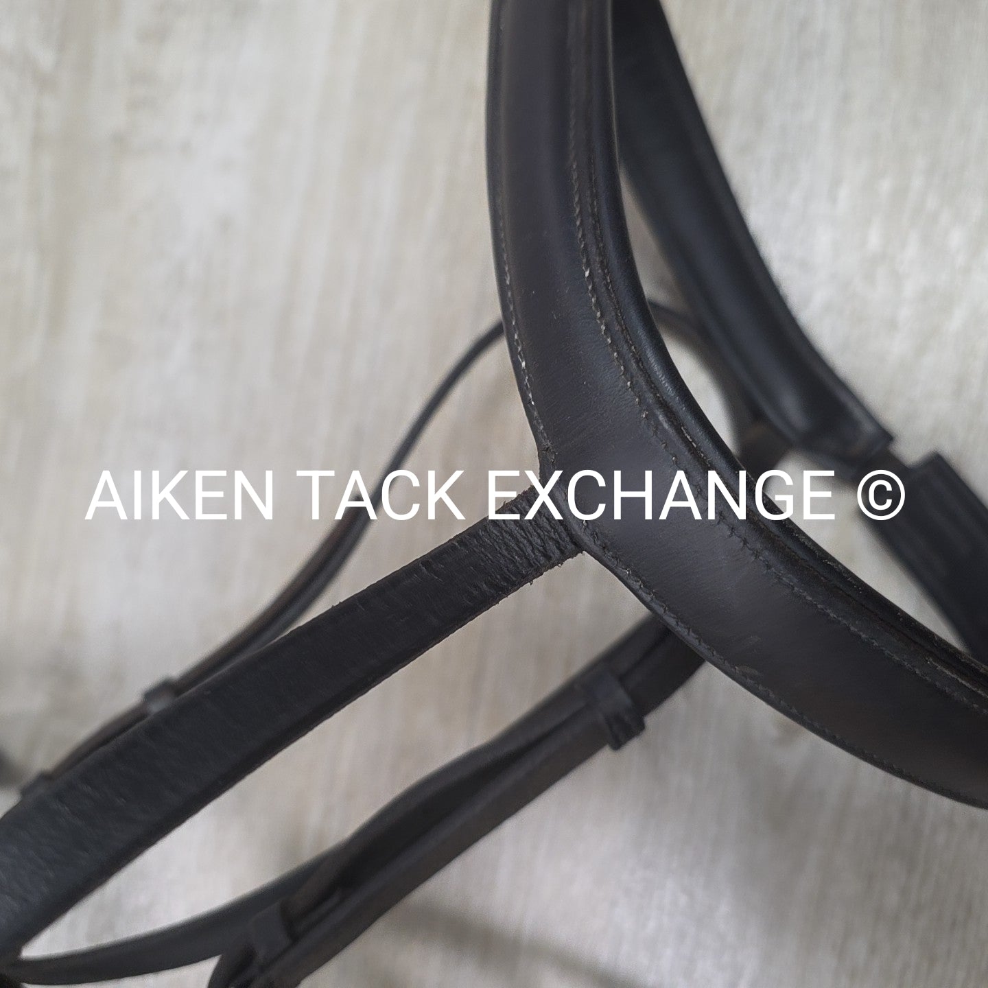 Plain Raised Bridle, Missing Flash Strap, No Reins, Oversize