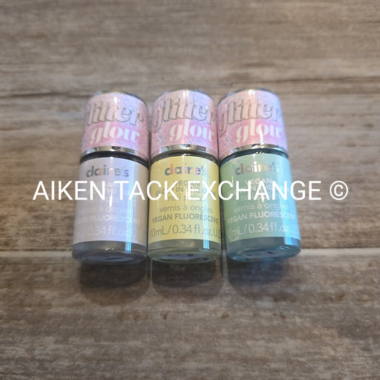 Claire's Glitter Glow Polish - Set of 3