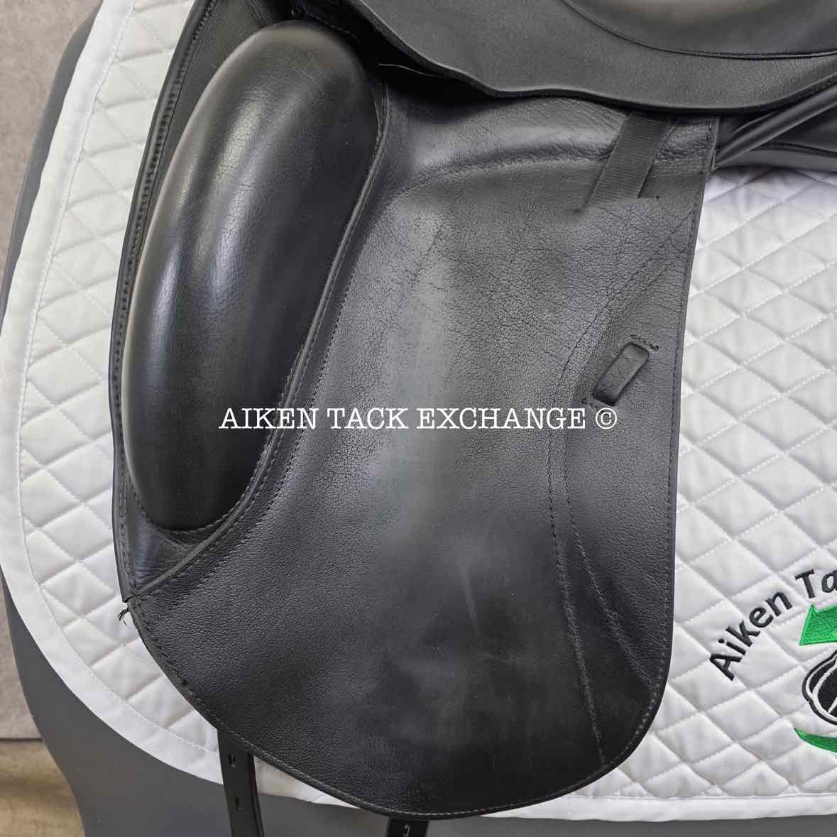 NSC Rhomeo Monoflap Dressage Saddle, 18" Seat, MW/W Tree, Wool Flocked Panels