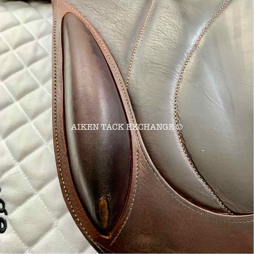 2017 Devoucoux Chiberta O Monoflap Jump Saddle, 17.5" Seat, 3AA Flap, Medium Wide Tree, D3D Panels, Full Buffalo Leather