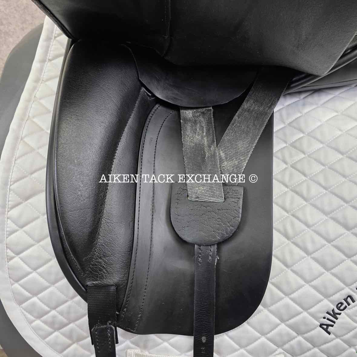 SDL Lemke Buffalo Deluxe Dressage Saddle, 17.5" Seat, MW Tree, Wool Flocked Panels