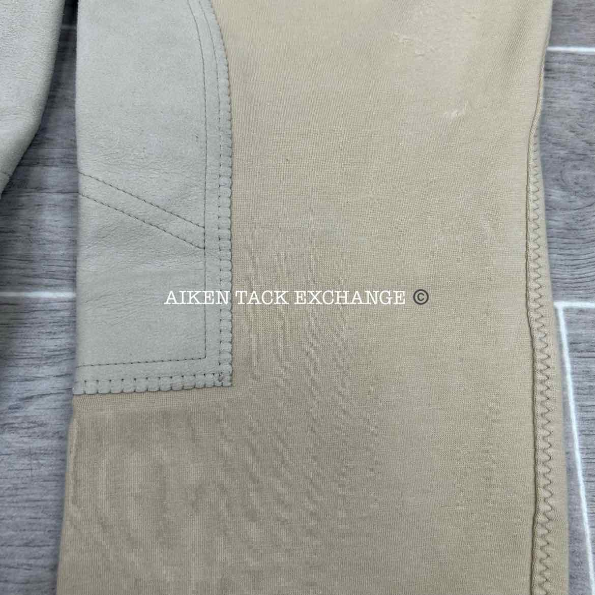 On Course Cotton Naturals Knee Patch Breeches, Size 36 L
