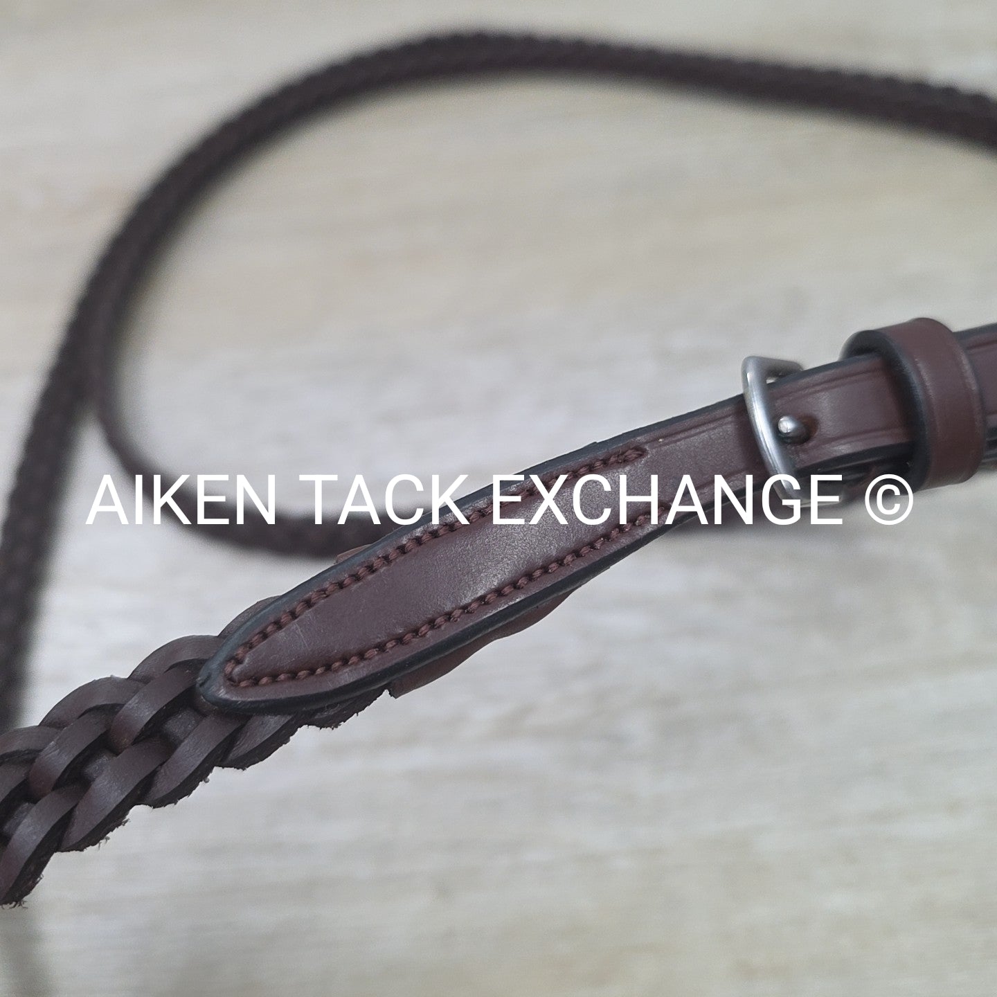 Joseph Sterling Plaited Reins, Brown, 64"