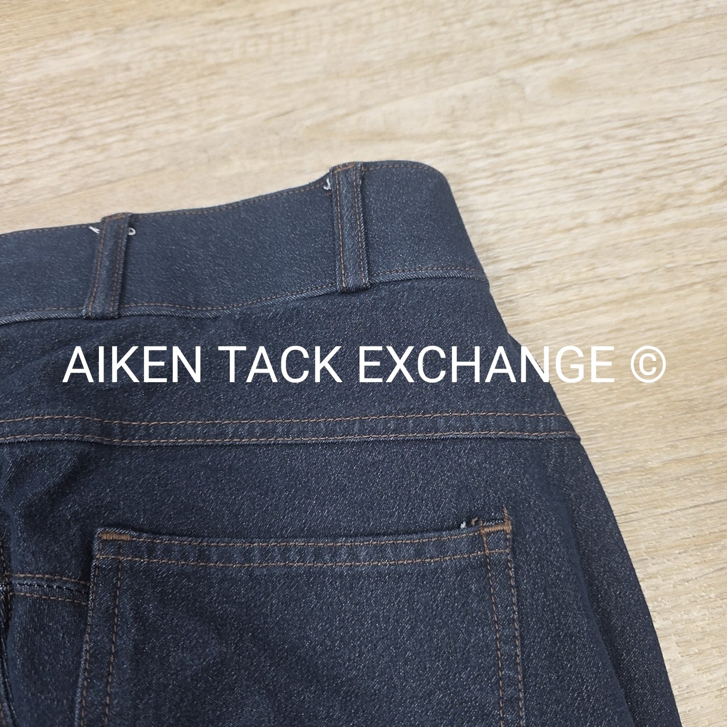 On Course Denim Knee Patch Breeches, Size 26