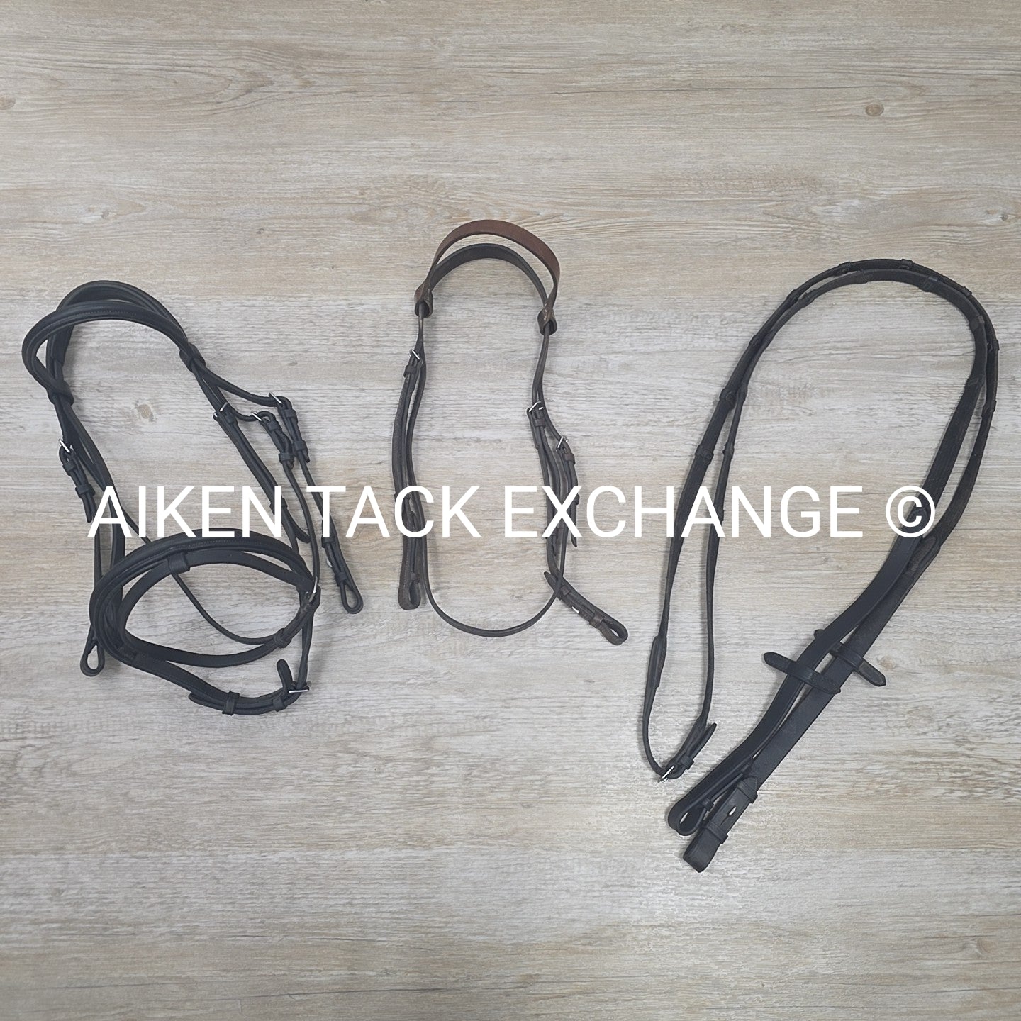 BARGAIN BUNDLE: Dressage Bridle, Plain Flat Headstall, & Passier Reins