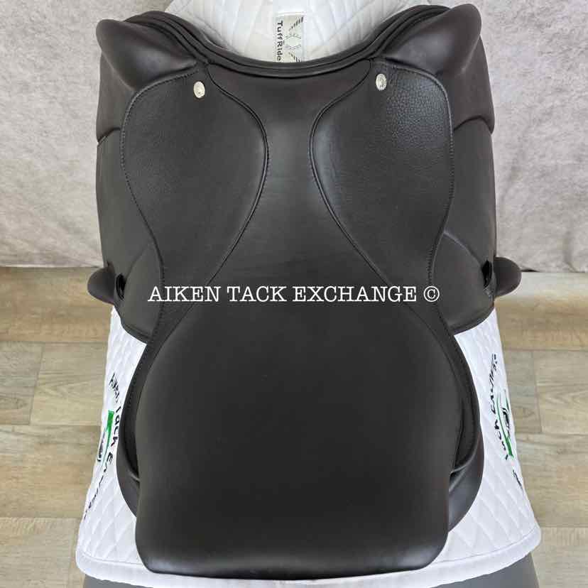 2022 Circuit by Dover Saddlery Premier Monoflap Jump Saddle, 17" Seat, Medium Wide Tree, Wool Flocked Panels