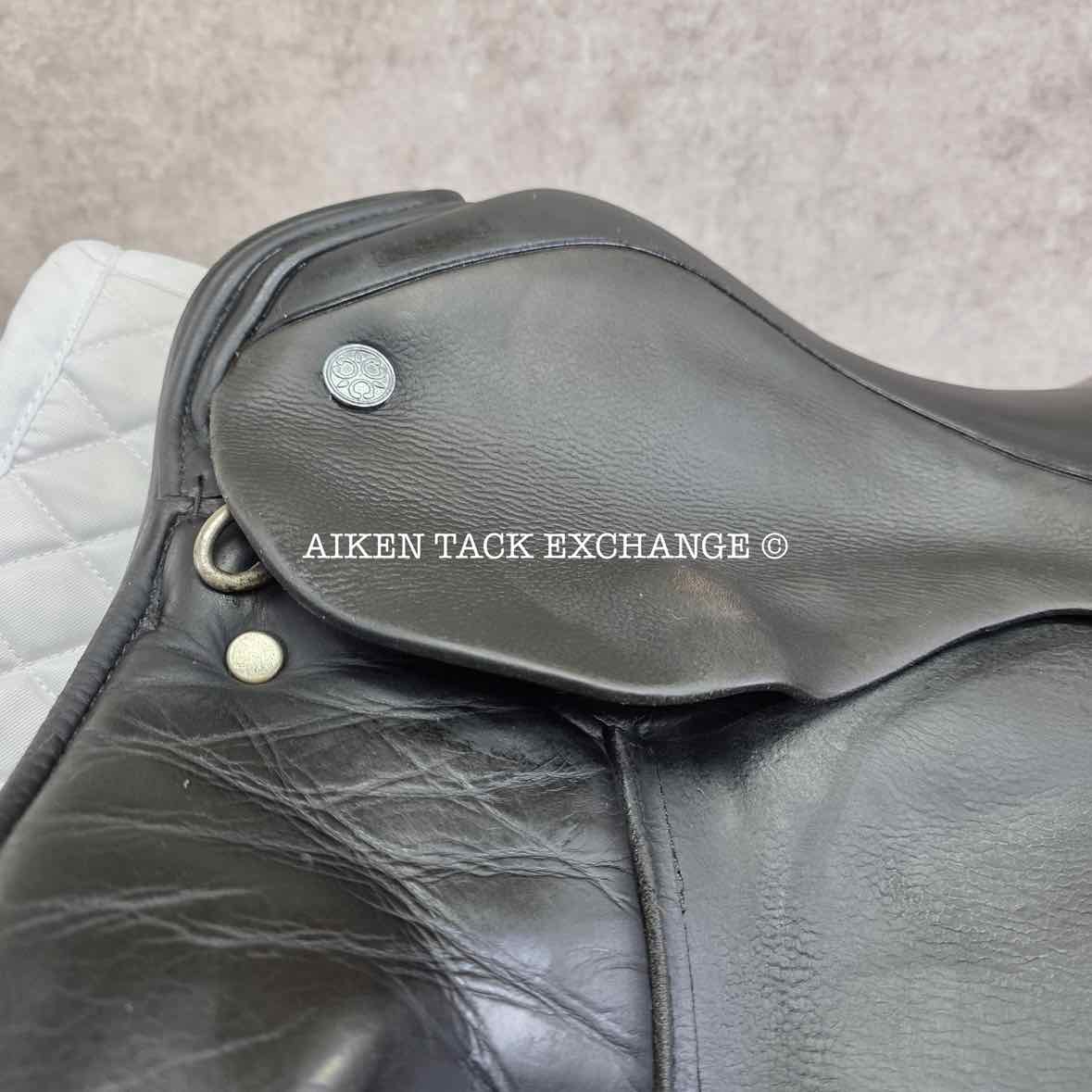 **SOLD** 2011 Trilogy Verago Elite Dressage Saddle, 18" Seat, Medium Wide Tree, Wool Flocked Panels