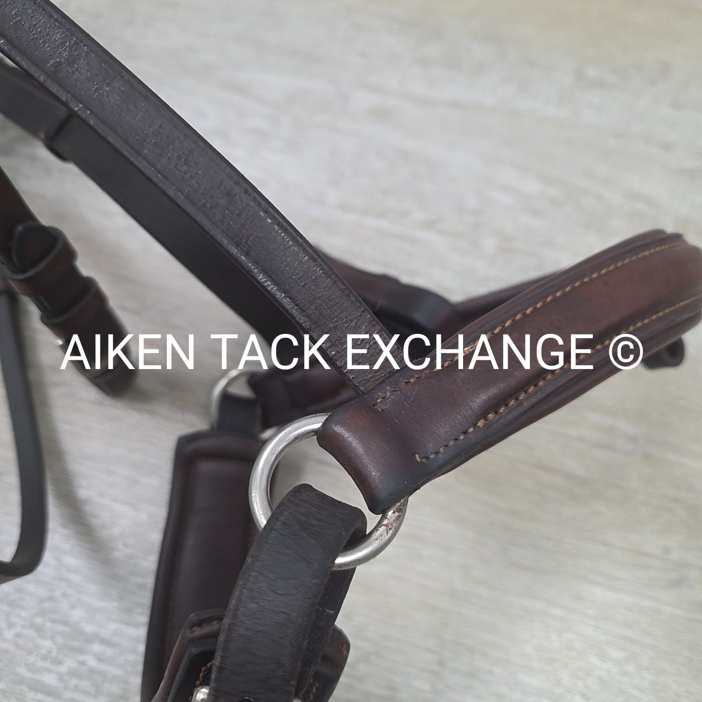 Bobby's English Tack Plain Raised Dressage Bridle, Missing Flash Strap, No Reins