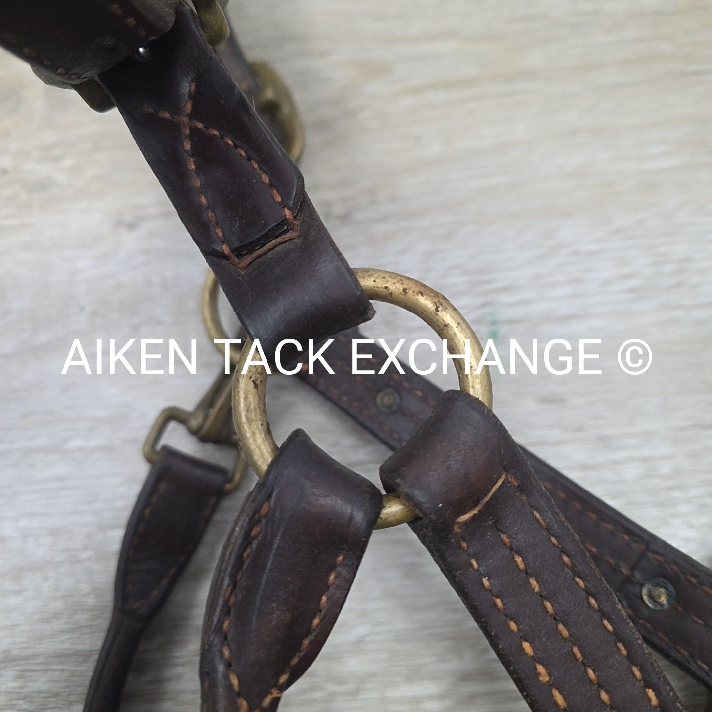 BARGAIN BUNDLE: 2 Leather Halters, Brown, Size Full