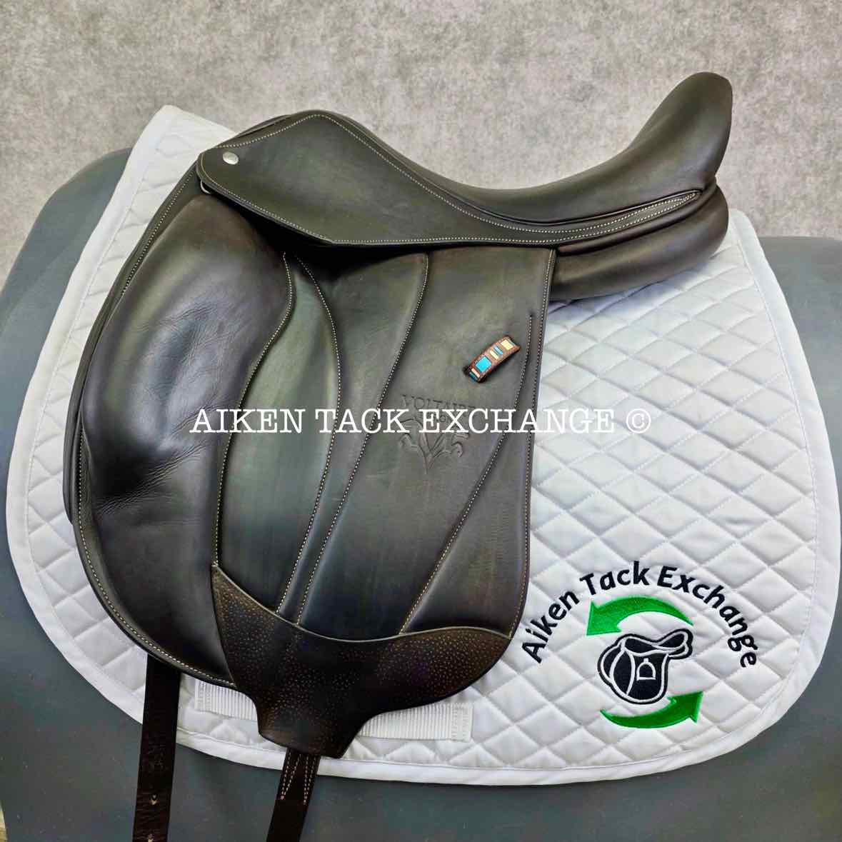 2023 Voltaire Adelaide Monoflap Dressage Saddle, 17.5" Seat - 3A Flap, Wide Tree, FIN Panels, Full Buffalo Leather
