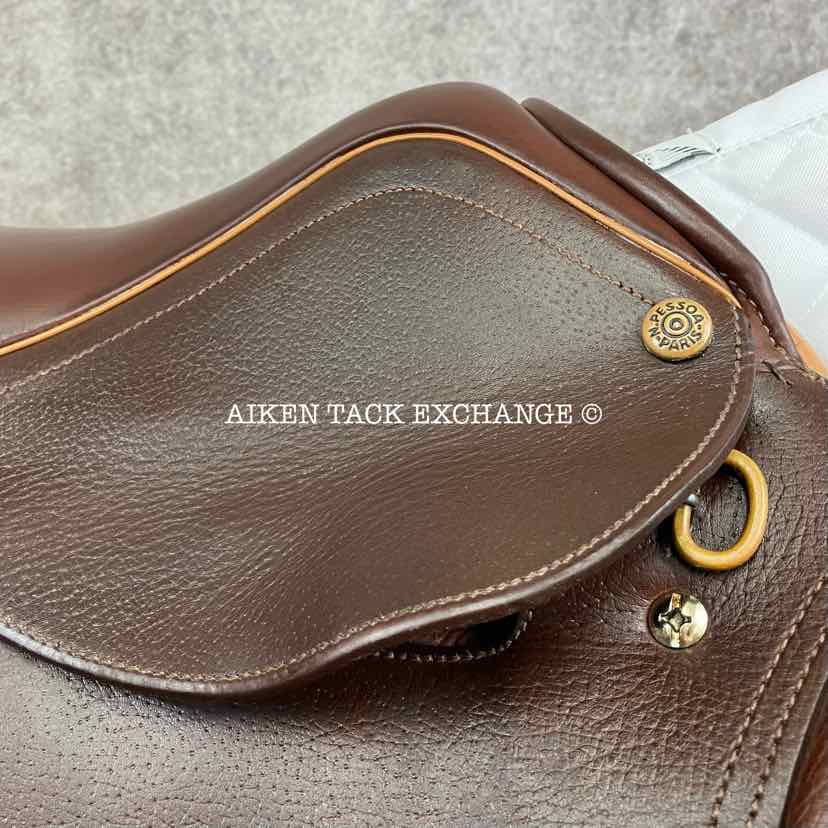 **SOLD** 2017 Pessoa Rodrigo Close Contact Jump Saddle, 16.5" Seat, Adjustable Tree - XCH Changeable Gullet, Foam Panels