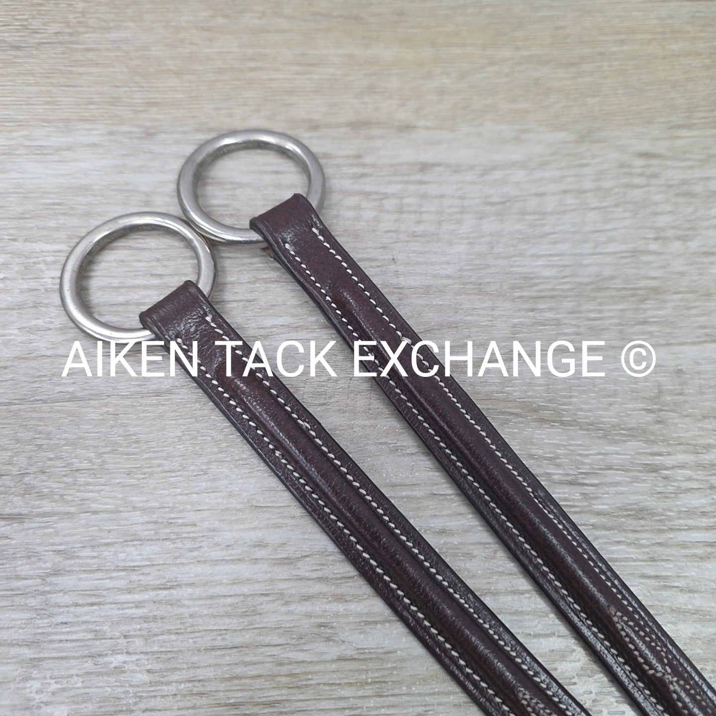 Fancy Stitched Round Raised Running Martingale Attachment, Brown