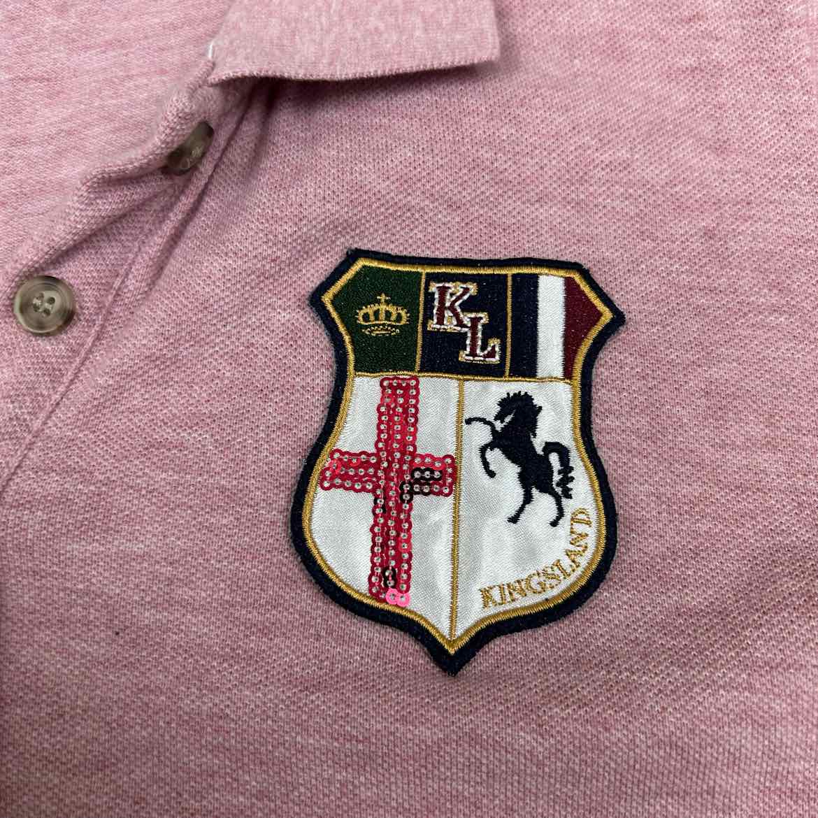 Kingsland Equestrian Short Sleeve Polo Top, Size Large