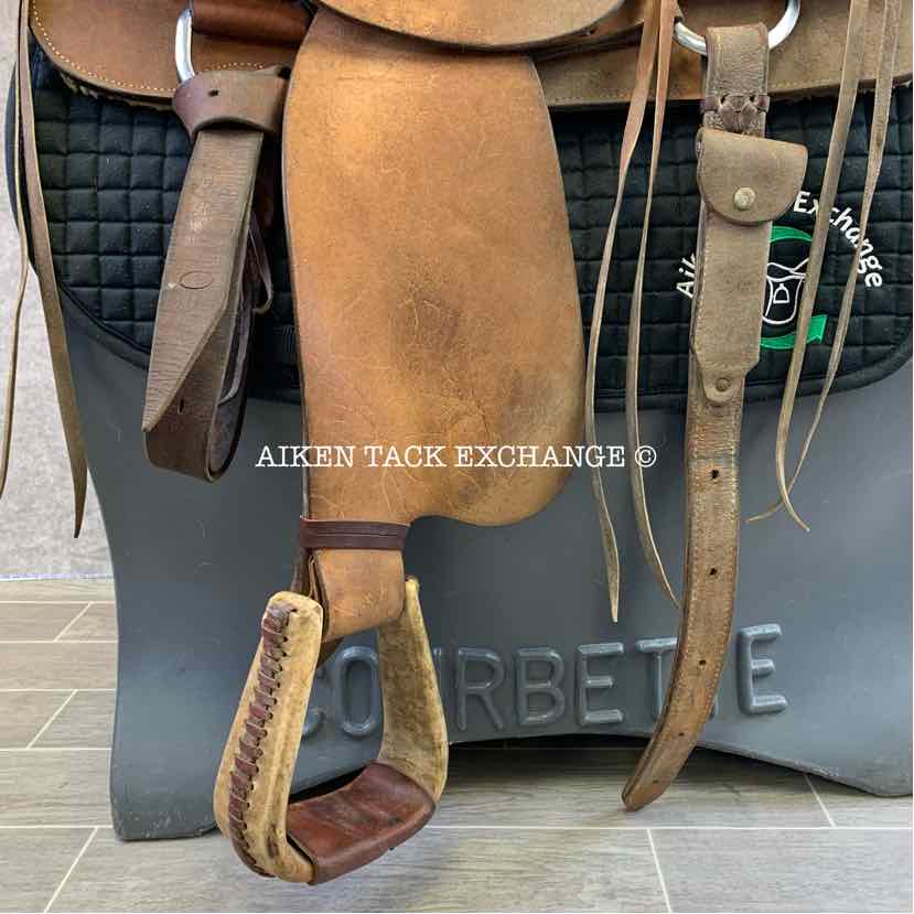 **SOLD** Marty Byrd Saddle Shop Roping Western Saddle, 16" Seat, Regular Tree - Semi QH Bars