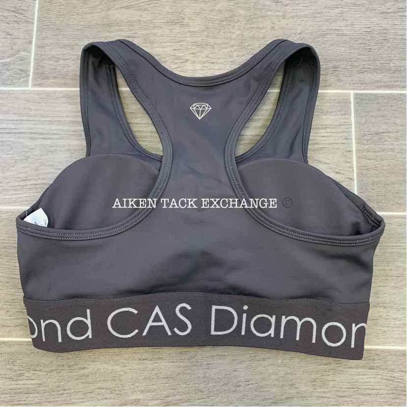CAS Diamond Athletic Sports Bra, Brand New, Grey, Size Small