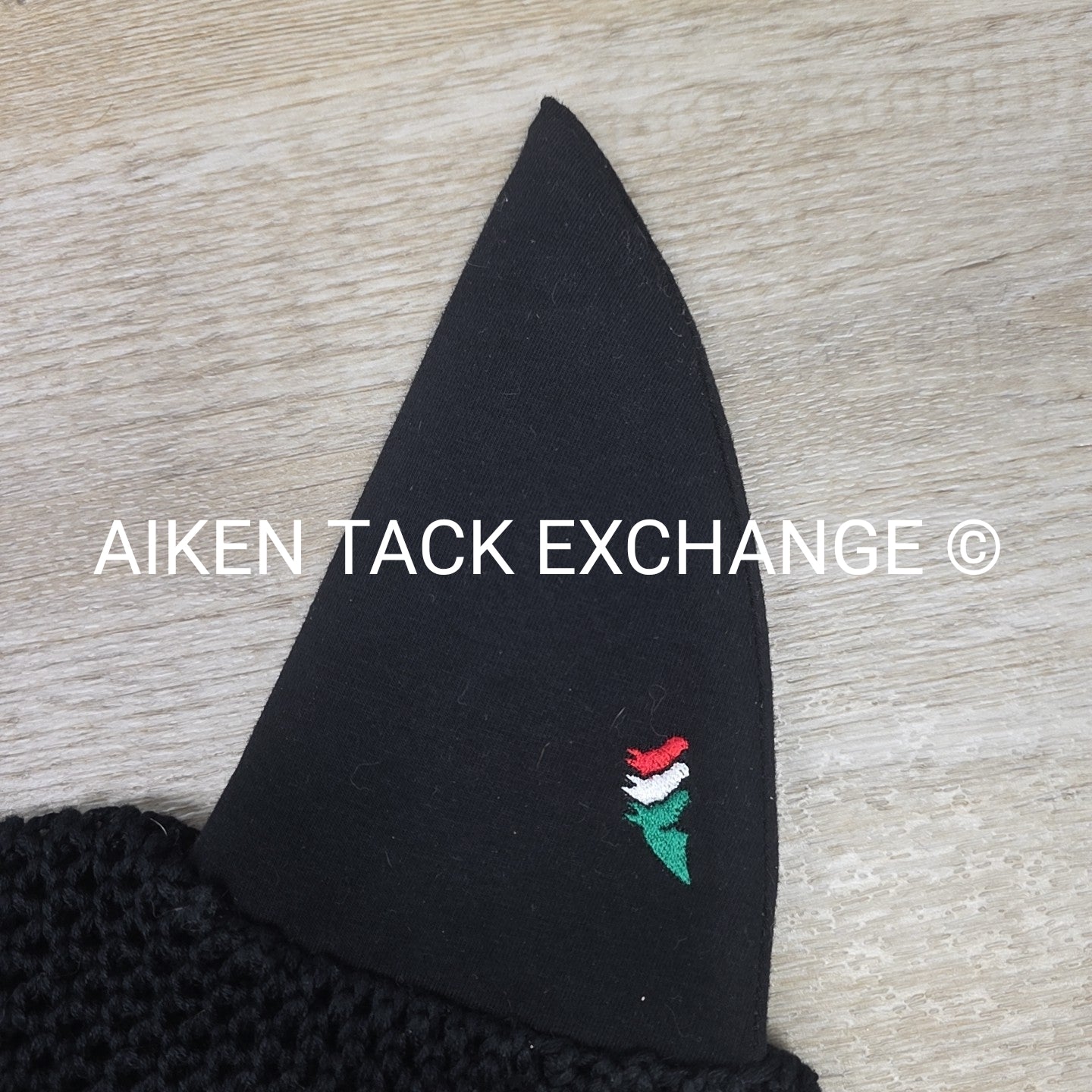 Equiline Soundless Ear Bonnet, Black, Size Full